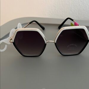 Hexagonal Black and White Sunglasses Tabitha Brown x Target NWT